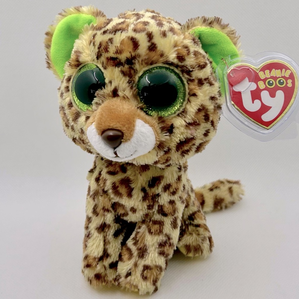 Ty Beanie Boos Collection RETIRED Speckles the Leopard Cat Plush